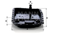 Hydrauliikkasuodatin, automaattivaihteisto MANN-FILTER H 50 001