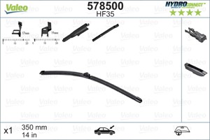 Pyyhkijänsulka, ABARTH,CHEVROLET,FIAT,FORD,HYUNDAI,KIA,LANCIA,NISSAN,OPEL,RENAULT,SMART, 1554033, 1793883, 288901164R, 288905351R, 28890