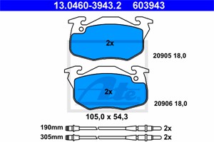 Jarrupalasarja, levyjarru, Etuakseli, PEUGEOT 106 I, 106 II, 106 Van Skåp/halvkombi I, 106 Van Skåp/halvkombi II, 4250 91, 4250 92, 4251
