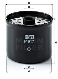 Polttoainesuodatin MANN-FILTER P 917 x
