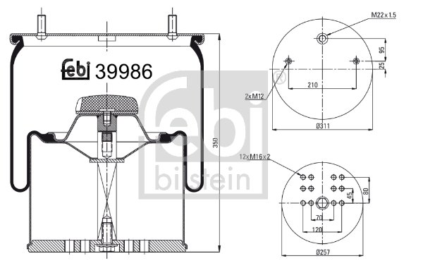 Metallipalje, ilmajousitus FEBI BILSTEIN 39986
