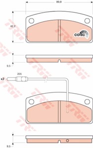 Jarrupalasarja, levyjarru, Etuakseli, PIAGGIO M500, 0790710, 6G065, 6L065