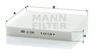 Raitisilmasuodatin MANN-FILTER CU 2345
