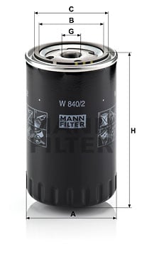 Öljynsuodatin MANN-FILTER W 840/2