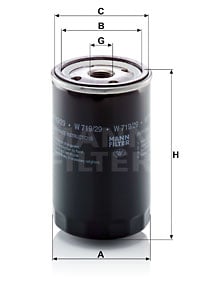Öljynsuodatin MANN-FILTER W 719/29