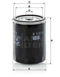 Öljynsuodatin MANN-FILTER W 713/14