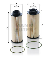 Polttoainesuodatin MANN-FILTER PU 10 003-2 x