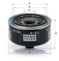 Öljynsuodatin MANN-FILTER W 1323