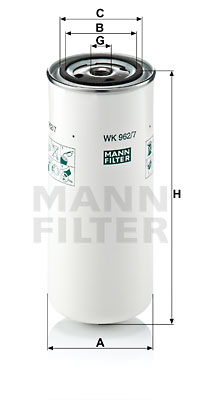 Polttoainesuodatin MANN-FILTER WK 962/7