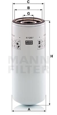 Suodatin, työhydrauliikka MANN-FILTER W 1268/1
