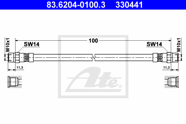 Jarruletku ATE 83.6204-0100.3