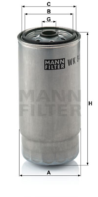 Polttoainesuodatin MANN-FILTER WK 845/7