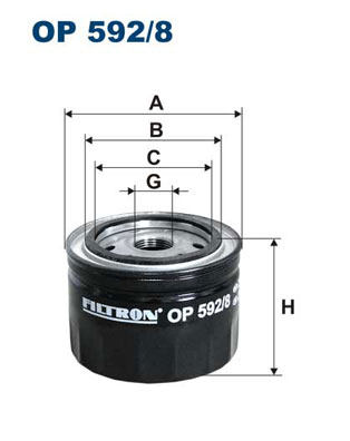 Öljynsuodatin FILTRON OP 592/8