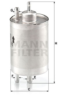 Polttoainesuodatin MANN-FILTER WK 720/1