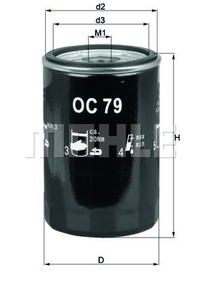 Öljynsuodatin KNECHT OC 79