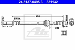 Jarruletku, Taka-akseli, MERCEDES-BENZ SPRINTER 3, 5-t Buss [906], SPRINTER 3, 5-t Flak/chassi [906], SPRINTER 3, 5-t Skåp [906], 906 42