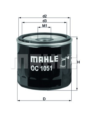 Öljynsuodatin MAHLE ORIGINAL OC 1051