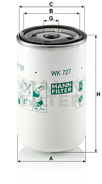 Polttoainesuodatin MANN-FILTER WK 727