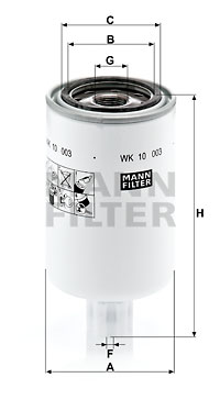 Polttoainesuodatin MANN-FILTER WK 10 003