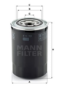 Öljynsuodatin MANN-FILTER W 10 703