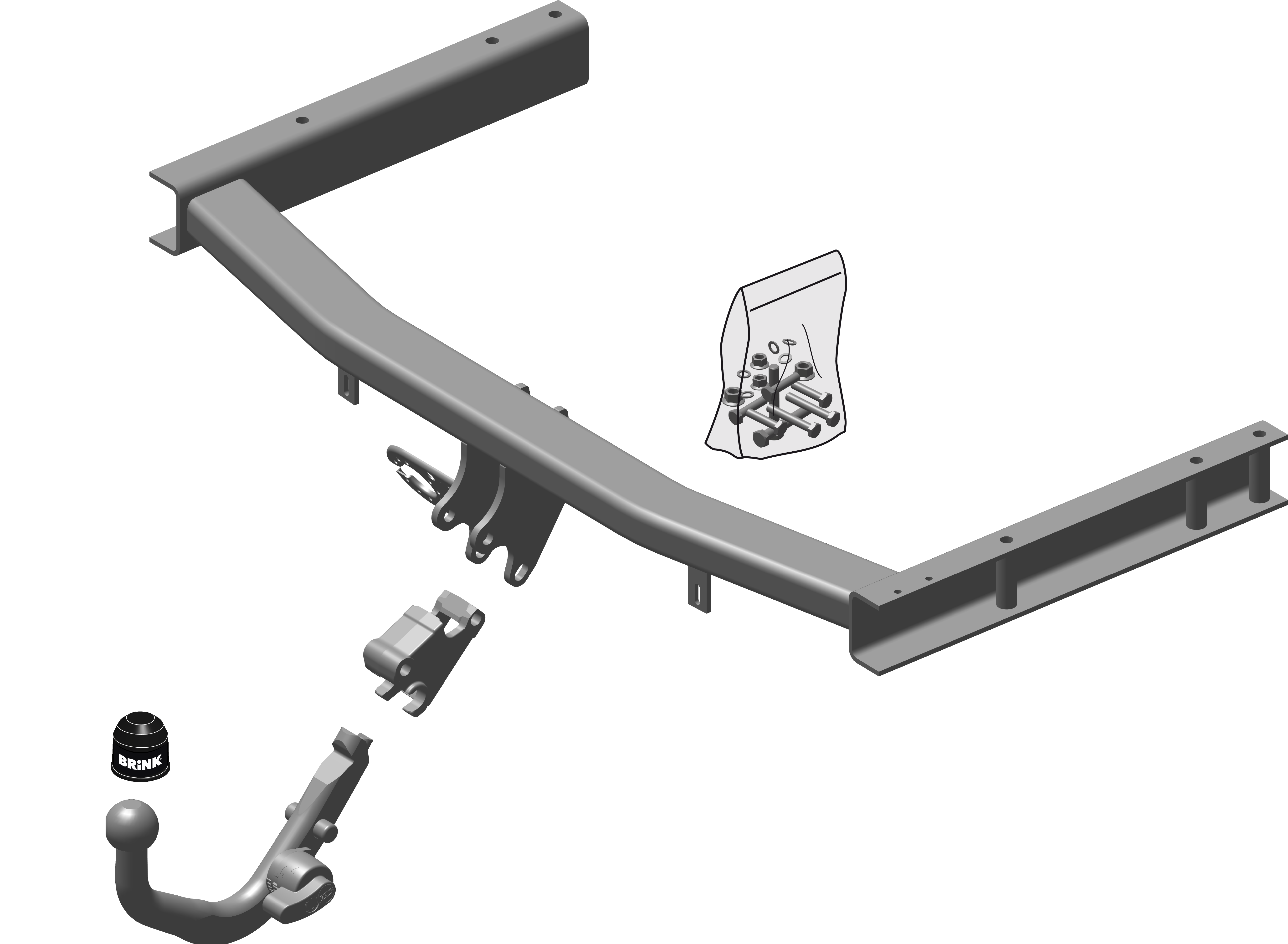 Vetokoukku BRINK 440400 Audi A4, Convertible, Avant '02-09, Seat Exeo ''09-