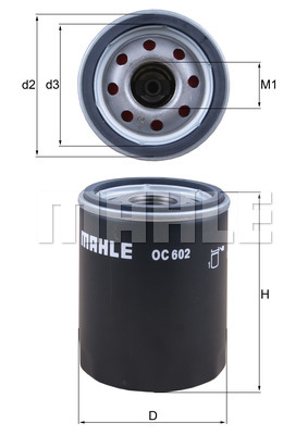 Öljynsuodatin MAHLE ORIGINAL OC 602