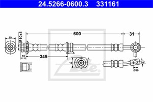 Jarruletku, Etuakseli, vasen, NISSAN QASHQAI / QASHQAI +2 I, QASHQAI SUV II, 46210-JD005