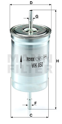 Polttoainesuodatin MANN-FILTER WK 850