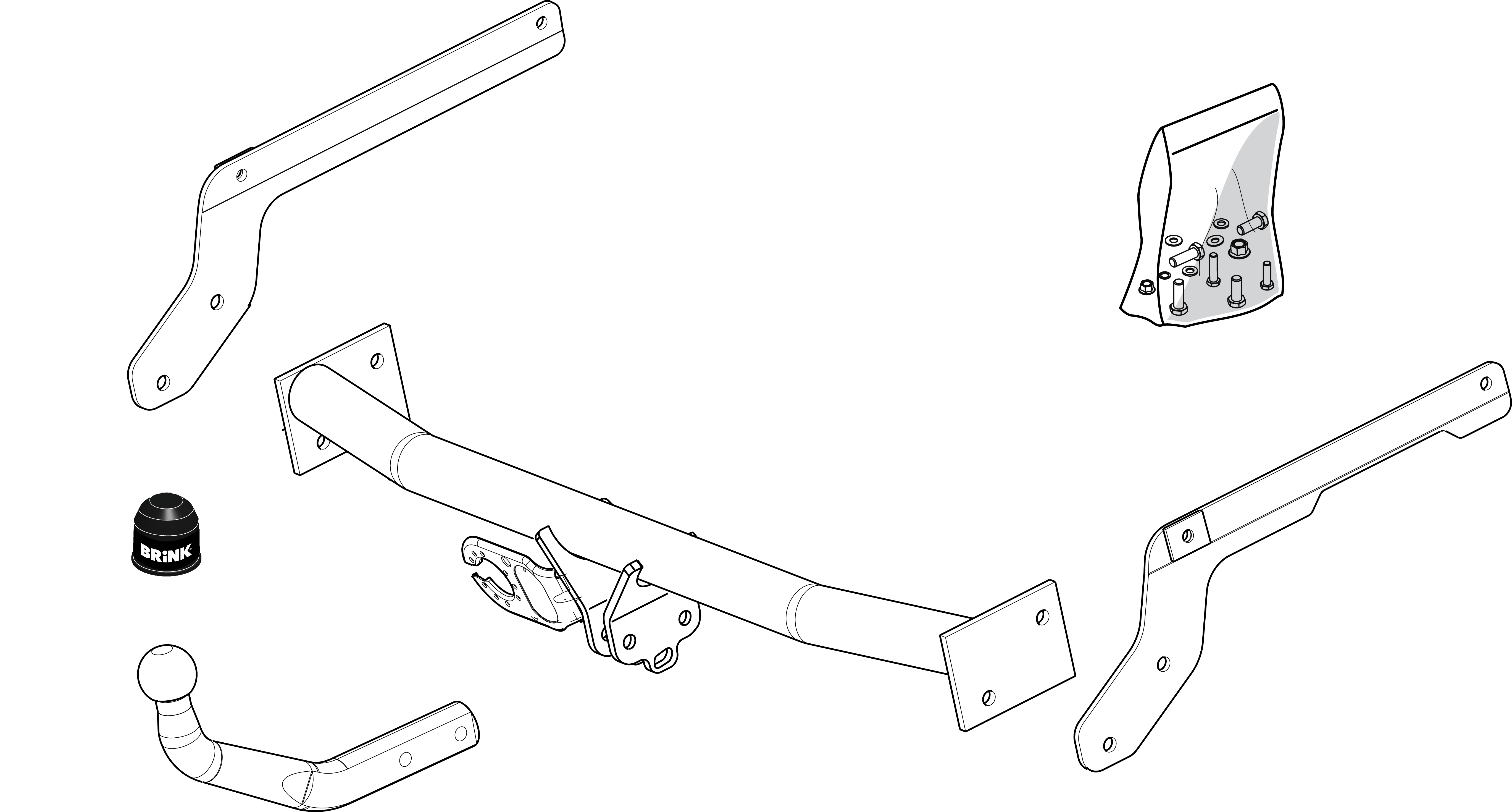 Vetokoukku BRINK 380400 Peugeot 206 SW '02-07