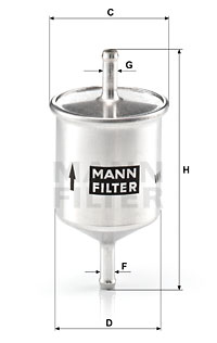 Polttoainesuodatin MANN-FILTER WK 66