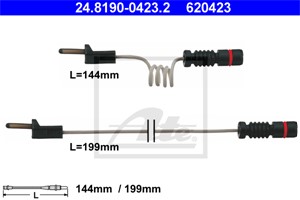 Kulumisenilmaisin, jarrupala, Taka-akseli, MERCEDES-BENZ SPRINTER 5-t Flak/chassi [905], SPRINTER Tipp [905], 669 540 07 17, 669 540 08