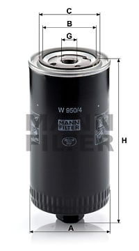 Öljynsuodatin MANN-FILTER W 950/4