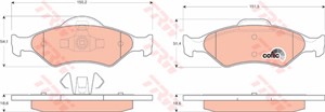 Jarrupalasarja, levyjarru, Etuakseli, FORD,MAZDA, 1030601, 1031781, 1111857, 1111858, 1121667, 1130715, 1206062, 1465126, 1947389, 1E123