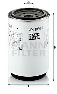 Polttoainesuodatin MANN-FILTER WK 1060/5 x