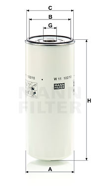 Öljynsuodatin MANN-FILTER W 11 102/10