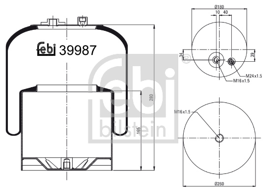 Metallipalje, ilmajousitus FEBI BILSTEIN 39987