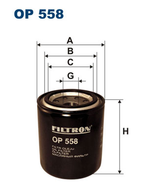 Öljynsuodatin FILTRON OP 558