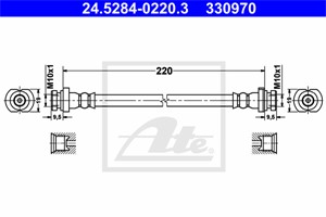 Jarruletku, Taka-akseli, CHEVROLET MATIZ, SPARK, DAEWOO MATIZ, MATIZ Skåp/halvkombi, 96320284, 96568065