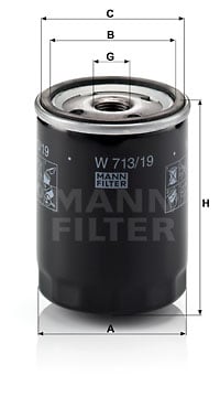 Öljynsuodatin MANN-FILTER W 713/19
