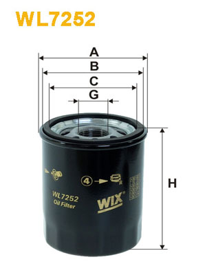 Öljynsuodatin WIX FILTERS WL7252