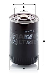 Öljynsuodatin MANN-FILTER W 940/18
