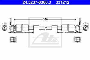 Jarruletku, Etuakseli, AUDI A8, VW PASSAT, PASSAT Variant, 4D0 611 707 D, 4D0 611 707 F, 4D0 611 707 H