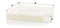Raitisilmasuodatin MANN-FILTER CU 18 009