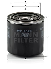 Öljynsuodatin MANN-FILTER WP 1026