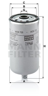Polttoainesuodatin MANN-FILTER WDK 725