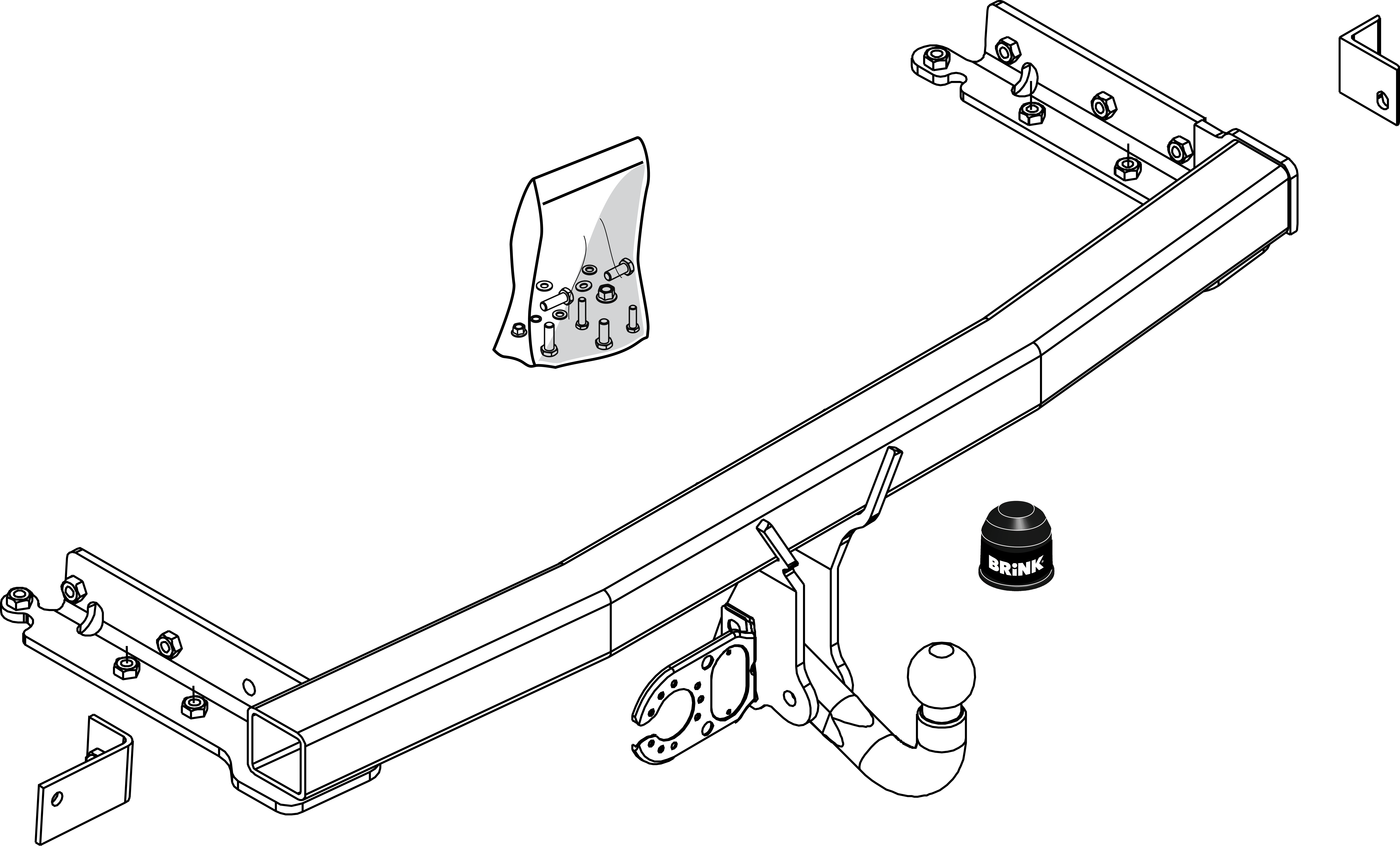 Vetokoukku BRINK 359200 Nissan X-Trail '01-13