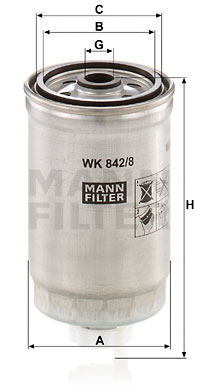 Polttoainesuodatin MANN-FILTER WK 842/8