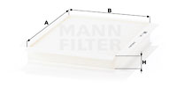 Raitisilmasuodatin MANN-FILTER CU 2622