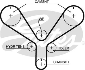 Hammashihna, HONDA ACCORD Coupé VI, INSPIRE, 06141P8B305, 14400-P8A-A01, 14400P8AA02