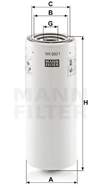 Polttoainesuodatin MANN-FILTER WK 980/1